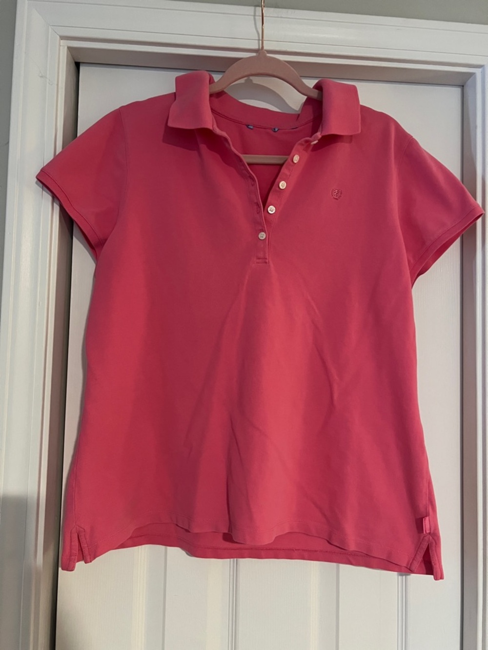 Izod Pink Button-Down Polo Top